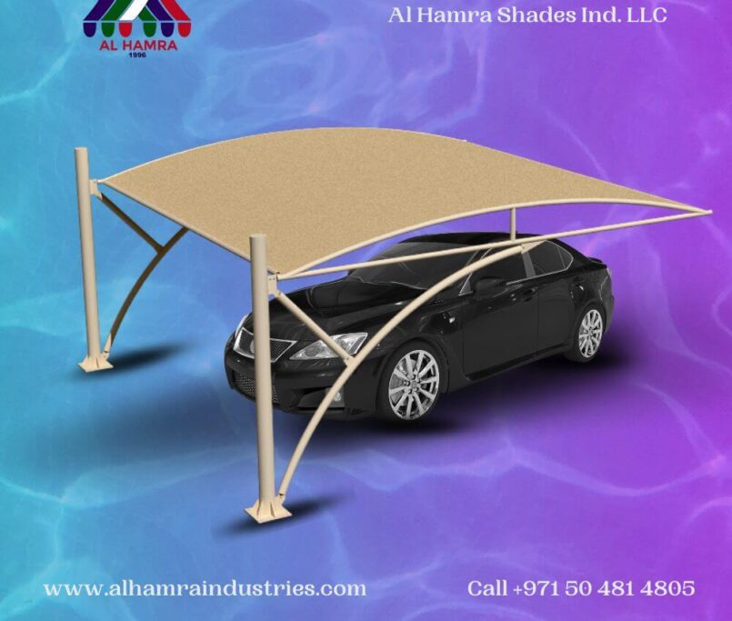 Cantilever car parking shade